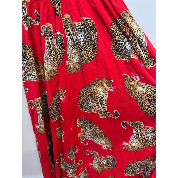 Trashy Diva Candice Gwinn My Pet Leopard Maxi Dress Red Sz 6 NWT RETIRED PRINT - Picture 6 of 11
